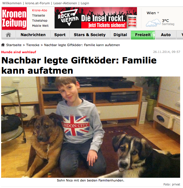 Giftattacke durch Nachbarn