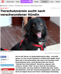 Rea in der Kronen Zeitung