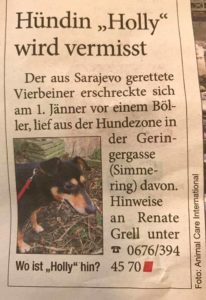Holly wird immer noch vermisst!