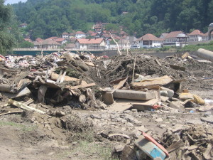 Zerstörung nach dem Hochwasser