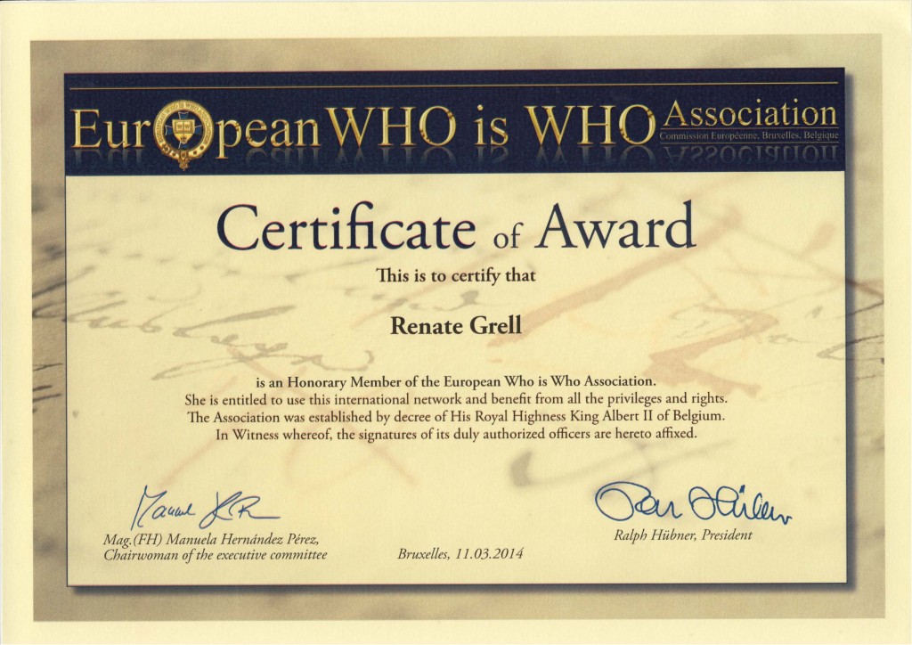 Renate Who is Who Award Kopie